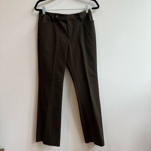 Lauren Ralph Lauren Cotton Dark Green Adelle Trouser Pants - 6P